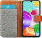 iMoshion Hoesje Geschikt voor Samsung Galaxy A41 Hoesje Met Pasjeshouder - iMoshion Luxe Canvas Bookcase - Grijs