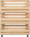 vidaXL - Groentetrolley - 77x30x80 - cm - massief - grenenhout