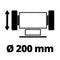 Einhell TC-BG 200 L - Elektrische Werkbankslijpmachine - 400 W - 2980 t/min - Ø200x32x25 mm - Incl. 2x Slijpsteen (1x K36, 1x K60)