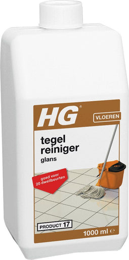 HG tegelreiniger glans - 1L- voor regelmatig gebruik - glansherstellend - voor vloertegels, plavuizen en niet-kalkhoudend natuursteen
