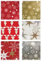 Benza - Kerstpapier - Cadeaupapier met naamlabels - Rood - 2mx70cm - 3-pack