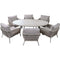 Davos - Lounge/Dining tafel - Ovaal 220x120cm - Aluminium frame matt beige Top: 9mm sintered stone