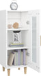 vidaXL - Dressoir - 34,5x34x90 - cm - bewerkt - hout - wit