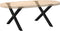vidaXL - Salontafelpoten - 2 - st - X-vormig - 70x(42-43) - cm - staal - zwart