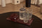 MOOISA - Marmer onderzetters rood - organisch - set van 4 stuks - 10x10x1cm
