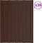 vidaXL - Dakpanelen - 36 - st - 60x45 - cm - gegalvaniseerd - staal - bruin