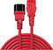 Lindy IEC C14/IEC C13 M/F - Stroom Verlengkabel 1m - Rood Zwart