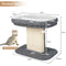 Coast Modern Scratch Tree - Krabpaal met pluche stoel en sisal krasplaat - Grijs