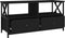 vidaXL - Tv-meubel - 90x33x45 - cm - bewerkt - hout - en - ijzer - zwart