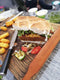 The.Board Large | Houten Serveerplank | Wagonhout | Lederen hengsel | Handgemaakt | Met lijnolie bewerkt