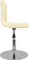 vidaXL - Eetkamerstoelen - 2 - st - draaibaar - stof - crèmekleurig