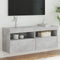 vidaXL - Tv-wandmeubel - met - LED-verlichting - 100x30x40 - cm - betongrijs