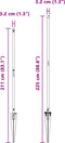 vidaXL - Gecombineerde - Ondiep - Palen - 13 - stukjes - Ø32 - mm - 180 - cm - Gegalvaniseerd - Staal