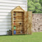 vidaXL - Tuinschuur - met - deur - 69,5x32x178 - cm - geïmpregneerd - grenenhout