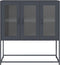 vidaXL - Dressoir - 100,5x39x107 - cm - koudgewalst - staal - antracietkleurig