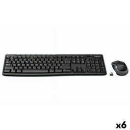 Logitech DESKTOP MK270 - Toetsenbord en draadloze muis - Wireless - Zwart (6 Stuks)