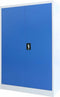 vidaXL - Kantoorkast - 90x40x140 - cm - metaal - grijs - en - blauw