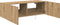 vidaXL - TV - Wandkast - met - LED - Verlichting - Artisan - Eiken - 100x35x31 - cm