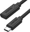 Unitek C14086BK - USB-C Kabel - 5 m - 10000 Mbit/s - Zwart