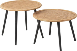 J-Line bijzettafel - bamboe - naturel - set van 2