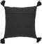 Dutch Decor NINO - Kussenhoes van katoen 45x45 cm Raven - zwart - met flosjes - met rits