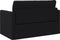 vidaXL - Vloersofa - Bed - 2-in-1 - Zwart - 124x71x78 - cm - Kunstleer