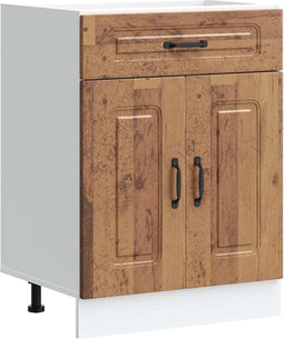 vidaXL - Keuken - onderkast - Kalmar - bewerkt - hout - oud - houtkleurig