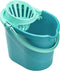 Leifheit Classic Mop Set - Mop met 3-delige steel en emmer 12L - Turquoise
