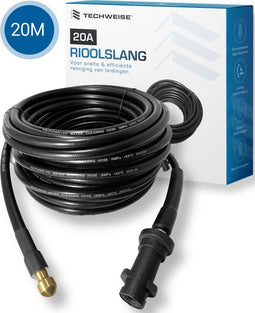 Techweise Rioolslang K2 t/m K7 - 20M - 4 achterwaartse hogedruksproeiers