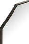 J-Line spiegel Achthoek - glas/metaal - zwart - Ø 65 cm
