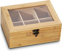 Theedoos, Bamboe, 6 Vakken - Kela | Noa