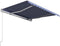 vidaXL - Luifel - automatisch - uittrekbaar - 350x250 - cm - blauw - en - wit