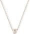 Orelia - Ketting met letterhanger U - Verstelbaar 40,5-45,5 cm - Zilverkleurig
