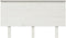 vidaXL - Hoofdbord - 184x6x82,5 - cm - massief - grenenhout - wit