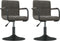 vidaXL - Eetkamerstoelen - draaibaar - 2 - st - fluweel - donkergrijs