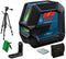 Bosch Professional GLL 2-15 G - Kruislijnlaser - Groene laserlijnen - Incl Statief en Opbergtas