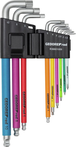 Gedore Red Inbussleutelset (1,5-10 Mm) 9-delig Multicolour