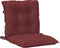 vidaXL - Stoelkussens - 6 - st - lage - rug - 100x50x7 - cm - stof - gemêleerd - wijnrood