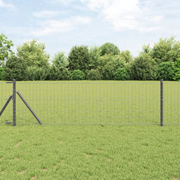 vidaXL - Euro - Hek - Grijs - 0.4x50 - m - Staal