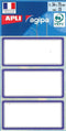 Schooletiketten ft 75 x 34 mm (b x h), 24 etiketten per etui, blauwe rand