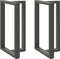vidaXL - Bartafelpoten - 2 - st - T-vormig - 60x35x(90-91) - cm - staal - antraciet