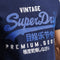 Superdry VL TEE - Heren T-shirt Slimfit - Biologisch katoen - Dark Blue