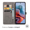 iMoshion Hoesje Geschikt voor Motorola Moto G34 Hoesje Met Pasjeshouder - iMoshion Mandala Bookcase - Grijs
