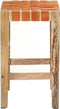 vidaXL - Barkrukken - 2 - st - 60 - cm - echt - leer - bruin
