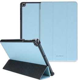 Selencia Tablet Hoes Geschikt voor Samsung Galaxy Tab A 10.1 (2019) - Selencia Nuria Vegan Lederen Trifold Bookcase - Blauw