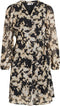 VILA VIRINA KIT L/S SHORT WRAP KNEE DRESS/SU - Wikkeljurk - V-Hals - Maat 38