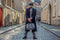 Thomas - Tweed Laptop Bag Blauw