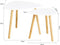 SoBuy FBT74-W - Bijzettafel Set van 2 - Wit Houten met Planken (2 stuks)