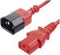 Lindy IEC C14/IEC C13 M/F - Stroom Verlengkabel 1m - Rood Zwart