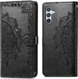 iMoshion Hoesje Geschikt voor Samsung Galaxy A54 (5G) Hoesje Met Pasjeshouder - iMoshion Mandala Bookcase - Zwart